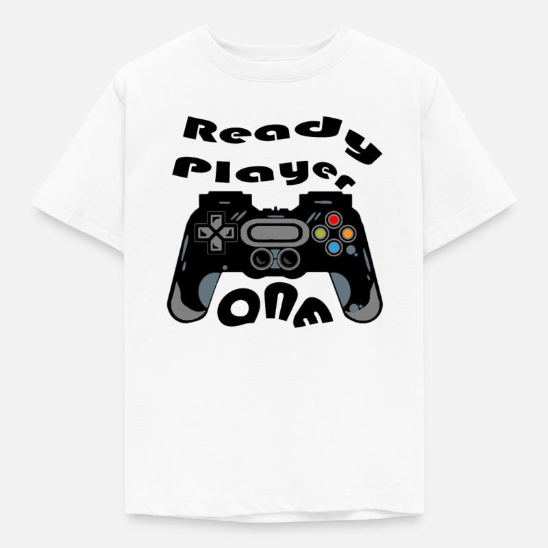 Retro Controller Silhouette - Kids' T-Shirt - white