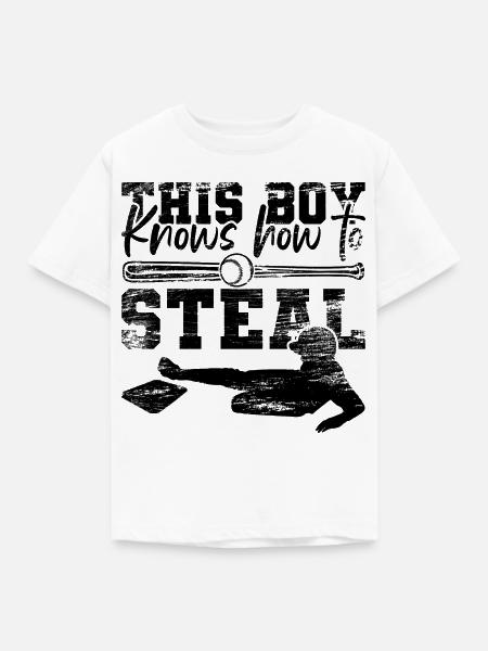 Baseball Junge - Kinder T-Shirt - Weiß