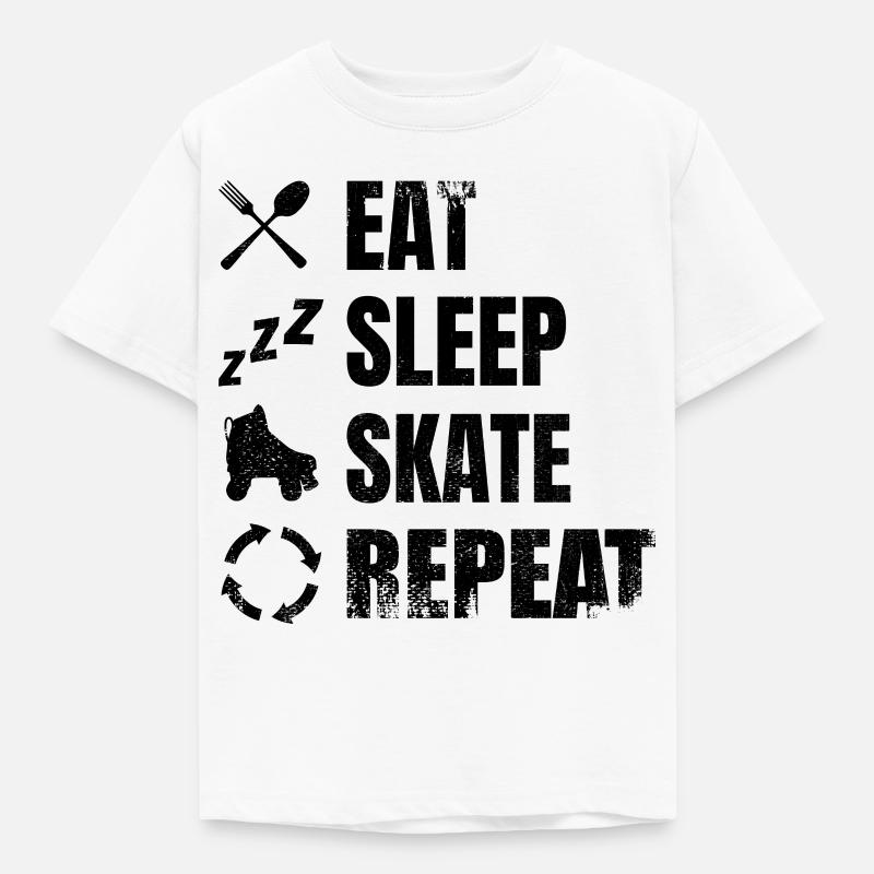 Rollschuhlaufen Routine - Kinder T-Shirt - Weiß