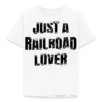 Nur ein Eisenbahnliebhaber - Kinder T-Shirt - Weiß - Vorne - AI Model Kid Male (0cm)
