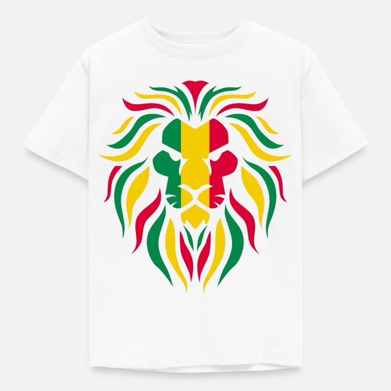 Reggae Rasta Löwe - Kinder T-Shirt - Weiß