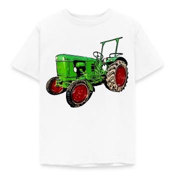 Alter Traktor Deutz D25 - Kinder T-Shirt - Weiß - Vorne - AI Model Kid Male (0cm)