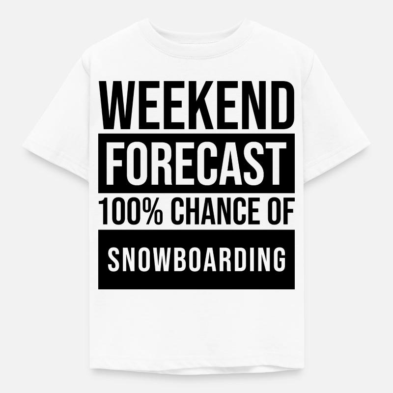Snowboard - Kinder T-Shirt - Weiß