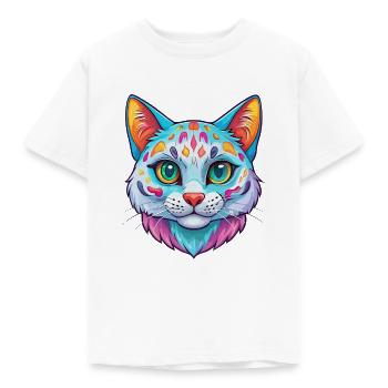 Australian Spotted Mist Cat Breed Cartoon Kawaii A - Kids' T-Shirt - white - Front - AI Model Kid Male (0cm)