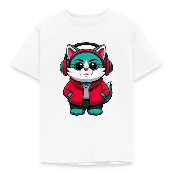Australian Mist Cat Breed Cartoon Kawaii Animal - Kids' T-Shirt - white - Front - AI Model Kid Male (0cm)