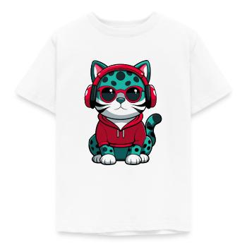 Australian Spotted Mist Cat Breed Cartoon Kawaii - Kids' T-Shirt - white - Front - AI Model Kid Male (0cm)