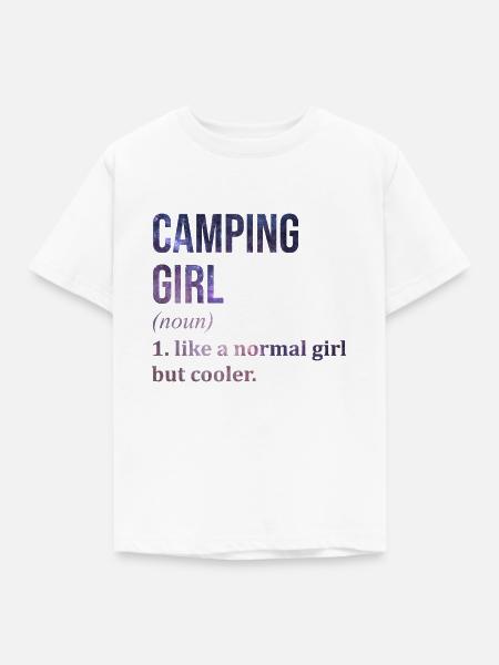 Camping Camping Camping - Kinder T-Shirt - Weiß