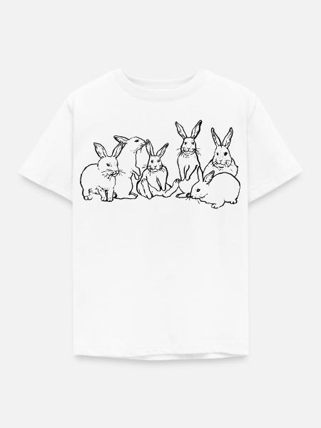 BUNNY GANG - Kinder T-Shirt - Weiß