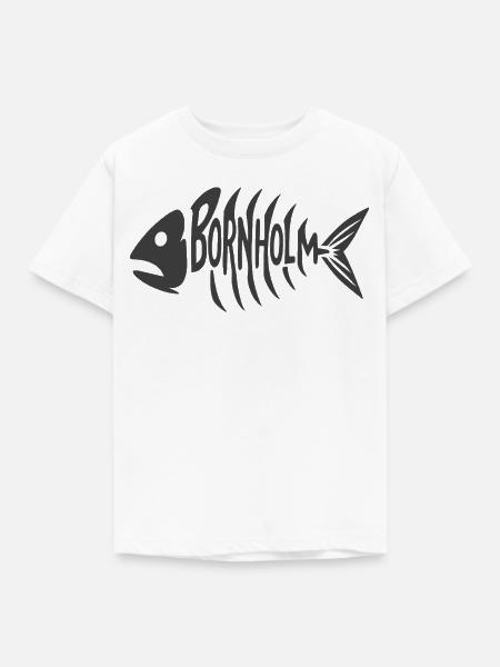 Bornholm Grätenstyle - Kinder T-Shirt - Weiß