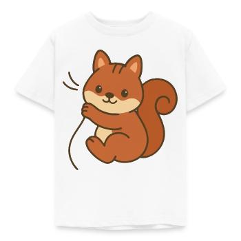Kuschel-Eichhörnchen - Kinder T-Shirt - Weiß - Vorne - AI Model Kid Male (0cm)