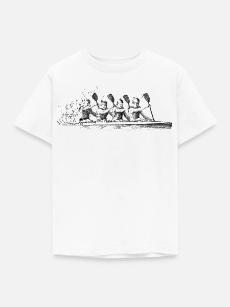 Kanurennsport - Kinder T-Shirt - Weiß
