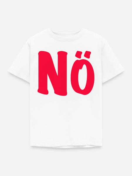 Nö - Bin dagegen - Null Bock - Kinder T-Shirt - Weiß
