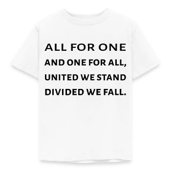 Citation des Trois Mousquetaires - T-shirt Enfant - blanc - Devant - AI Model Kid Male (0cm)