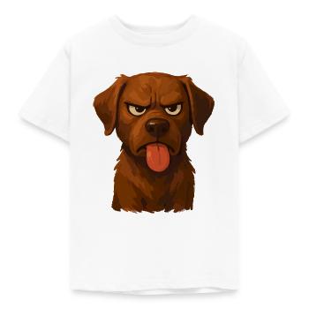 Naughty Labrador Cartoon – Funny Dog Motif - Kids' T-Shirt - white - Front - AI Model Kid Male (0cm)