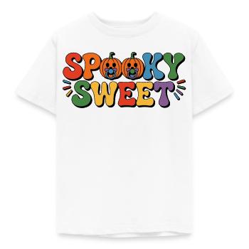 Citrouilles d’Halloween effrayantes et sucrées - T-shirt Enfant - blanc - Devant - AI Model Kid Male (0cm)