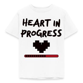 Déclaration HEART IN PROGRESS - T-shirt Enfant - blanc - Devant - AI Model Kid Male (0cm)