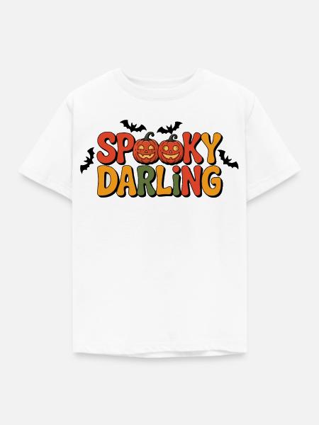 Spooky Darling Halloween - Kinder T-Shirt - Weiß