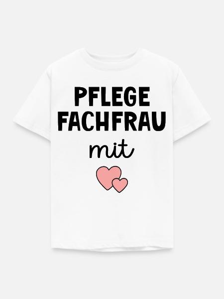 Pflege Pflegefachfrau mit Herz - Kinder T-Shirt - Weiß