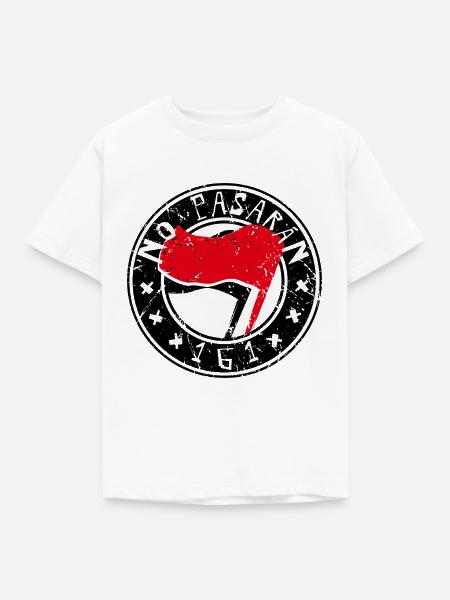 no pasaran 161 logo - Kinder T-Shirt - Weiß