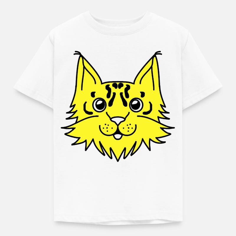 Luchs - Kinder T-Shirt - Weiß