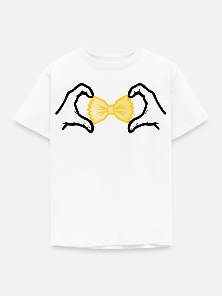 Nudeln Pasta lieben - Kinder T-Shirt - Weiß