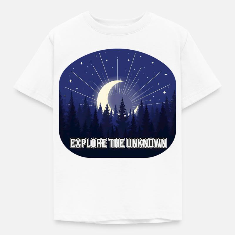 Explore the Unknown Moon Forest - Kids' T-Shirt - white