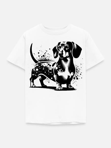 Dackel - Kinder T-Shirt - Weiß
