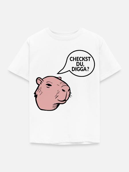 Jugendsprache Checkst Du Digga - Kinder T-Shirt - Weiß