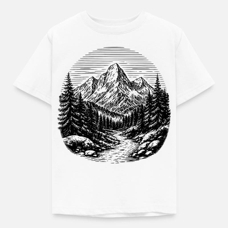 Path through the forest - Kids' T-Shirt - white