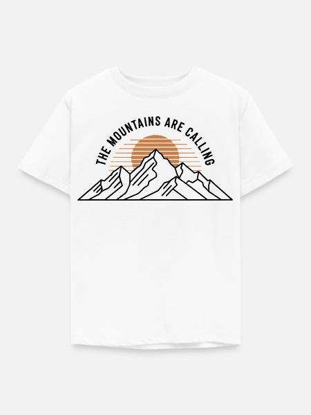 Berge - Spruch - Kinder T-Shirt - Weiß