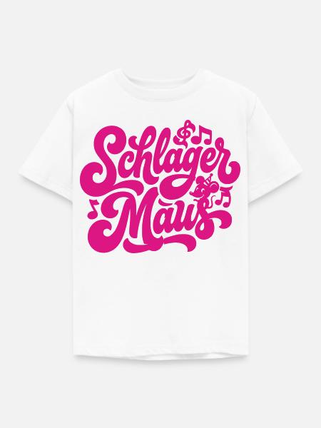 Schlager Maus - Schlagermaus - Schlagermusik - Kinder T-Shirt - Weiß