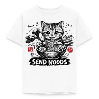 Ramen Katze Kanagawa - Kinder T-Shirt - Weiß - Vorne - AI Model Kid Male (0cm)
