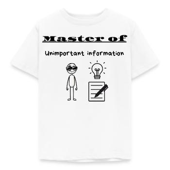 Maître de l’information sans importance - T-shirt Enfant - blanc - Devant - AI Model Kid Male (0cm)