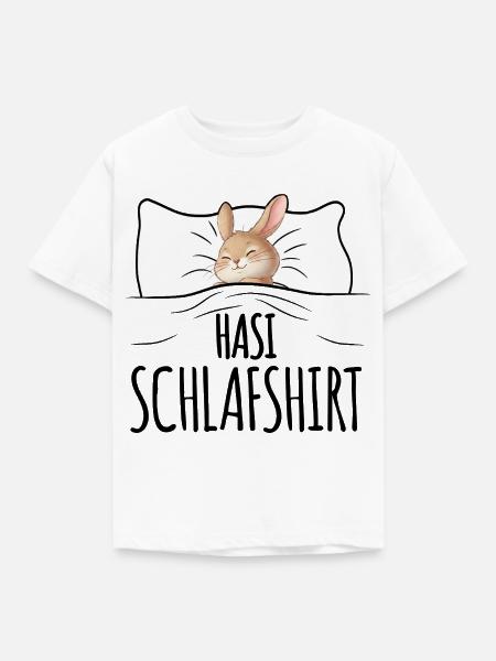 Hasi Schlafshirt - Kinder T-Shirt - Weiß