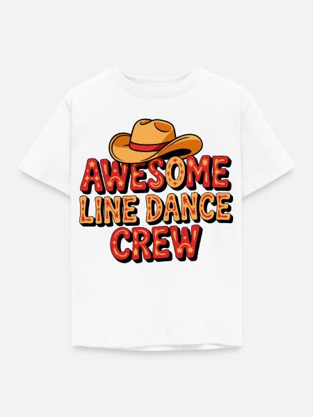 Awesome Line Dance Crew - Kinder T-Shirt - Weiß