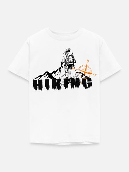 Cooles Frauen Wanderin Motiv - Kinder T-Shirt - Weiß