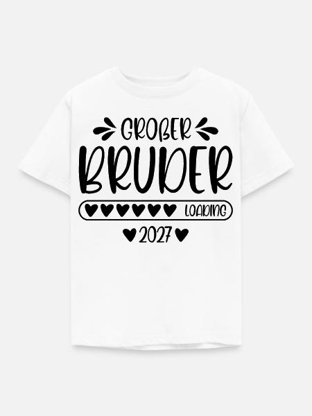 Großer Bruder 2027 loading - Kinder T-Shirt - Weiß