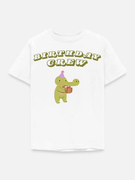 Birthday Crew - Kinder T-Shirt - Weiß