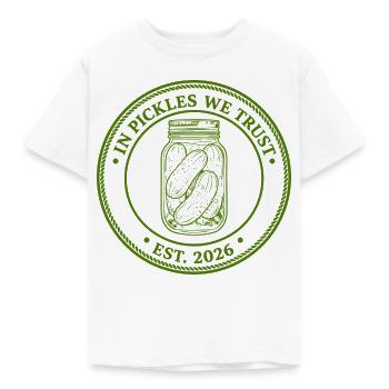 En Cornichons, nous faisons confiance à l’Est 2026 - T-shirt Enfant - blanc - Devant - AI Model Kid Male (0cm)