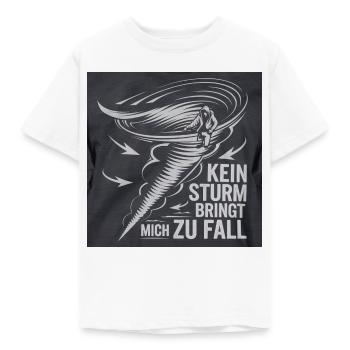 Kein Sturm bringt mich zu Fall - Kinder T-Shirt - Weiß - Vorne - AI Model Kid Male (0cm)