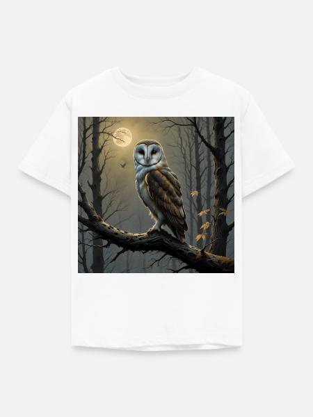 majestätische Schleiereule Schleiereule - Kinder T-Shirt - Weiß