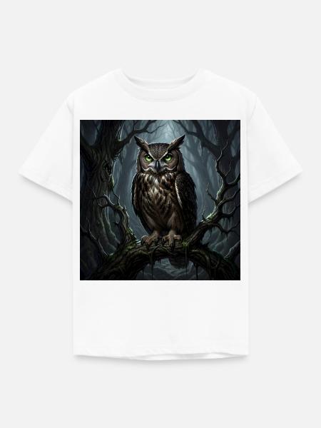 Uhu wächter des Waldes - Kinder T-Shirt - Weiß