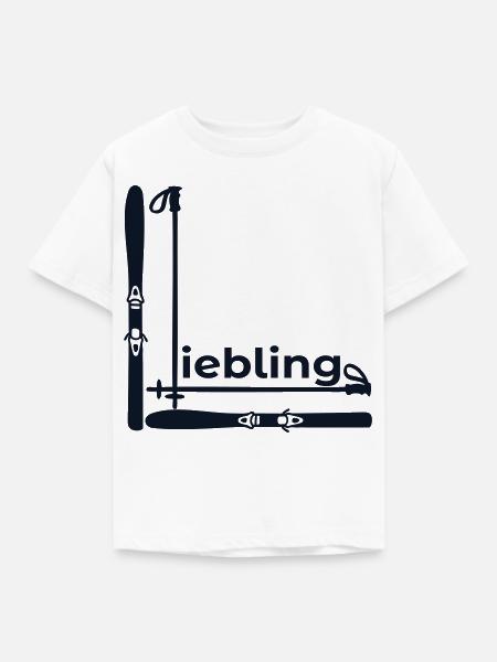 Ski Skifahrer Liebling - Kinder T-Shirt - Weiß