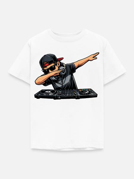 Dabbing DJ - Kinder T-Shirt - Weiß