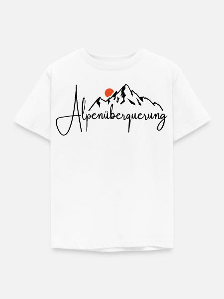 Alpen Überquerung - Wandern - Kinder T-Shirt - Weiß