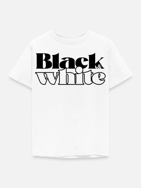 Schwarz-Weiß - Kinder T-Shirt - Weiß