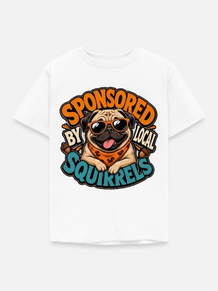 Mops - Kinder T-Shirt - Weiß