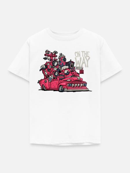 Unterwegs - Kinder T-Shirt - Weiß