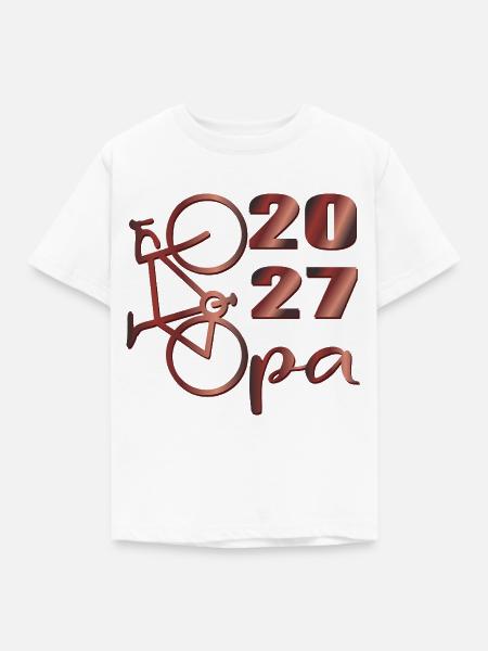 Radfahrer Opa 2027 - Kinder T-Shirt - Weiß