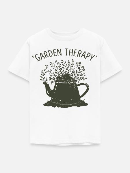 Gartentherapie Teekanne Bloom - Kinder T-Shirt - Weiß